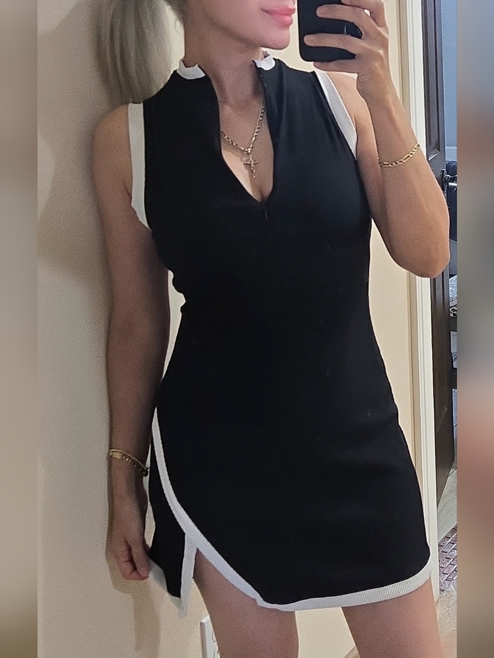 Erin Oprea Basics Zip Front Rib Dress - Picture 2 of 10